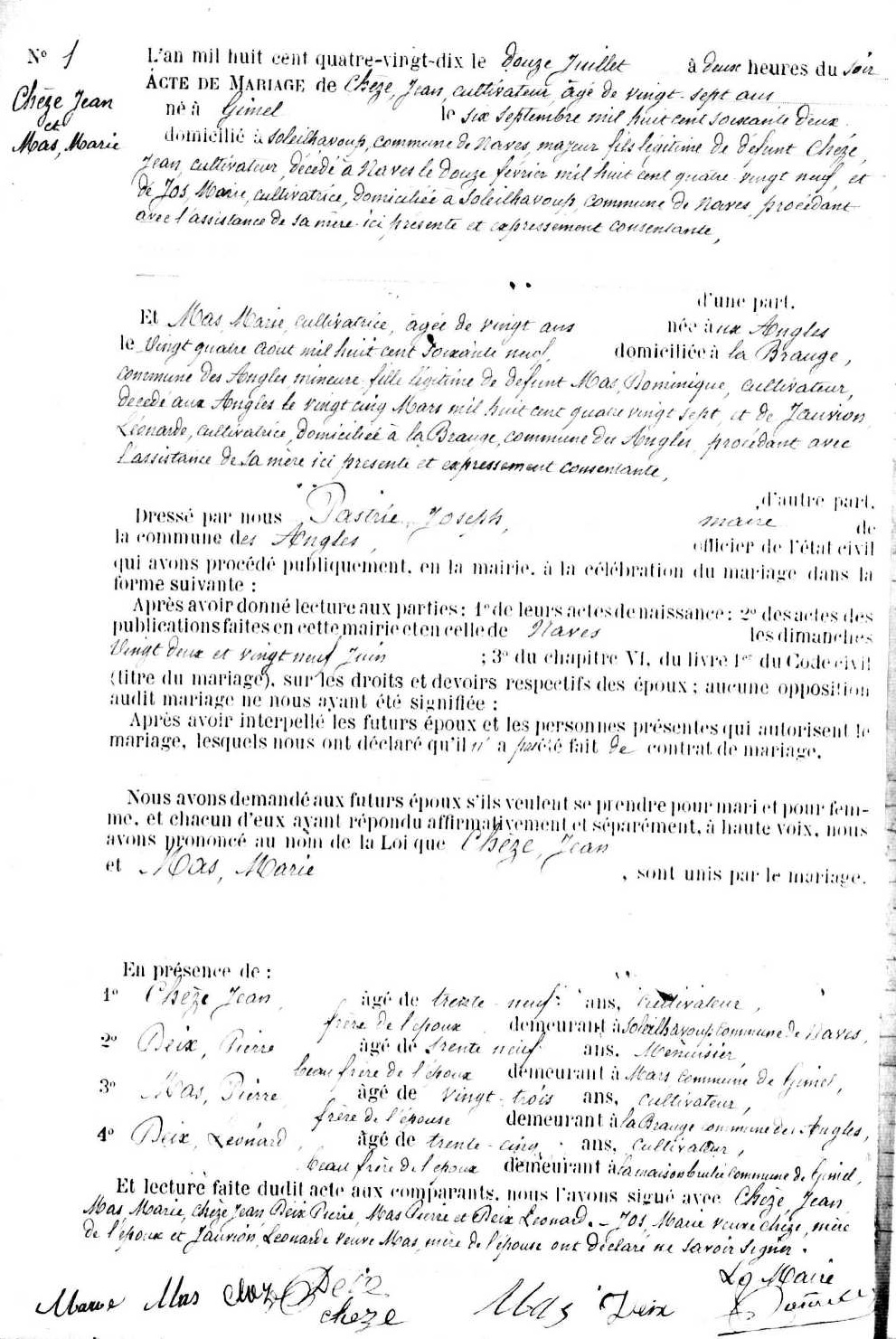Mariage Cheze Jean - Mas Marie 12_07_1891.jpg